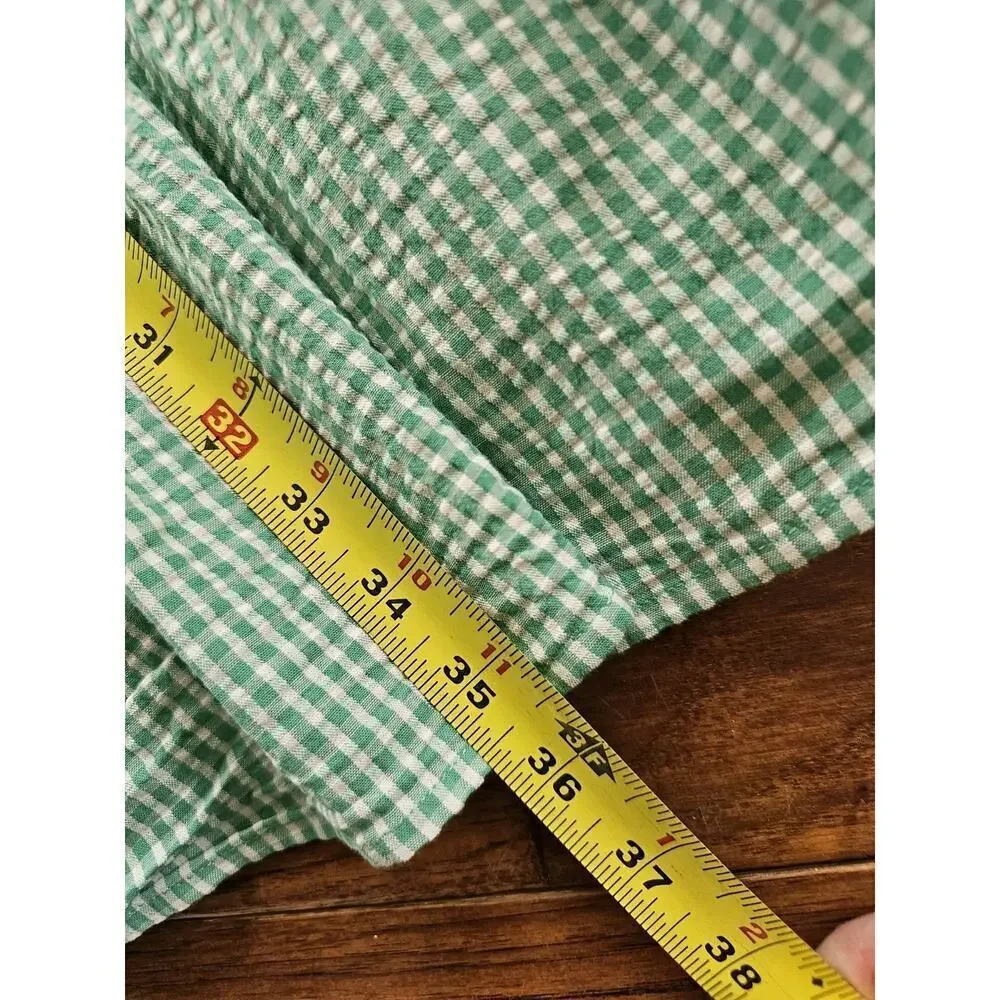 Draper James Green Gingham Dress Women's Size S Cottagecore - Picture 7 of 7